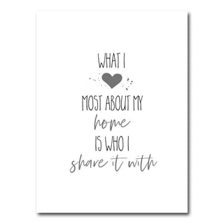 What I Love Most About My Home Wall Art