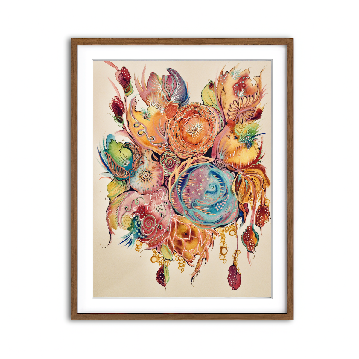 Framed Print 3x4 Walnut