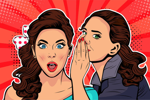 Whispering gossip Wall Art