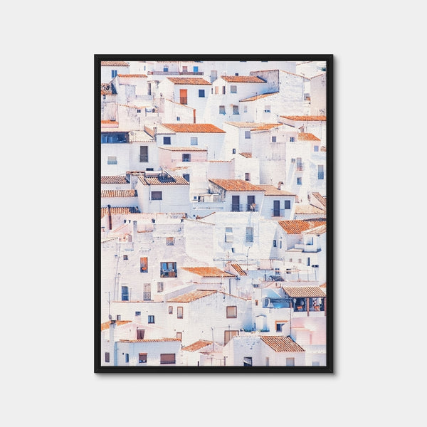 White Houses Wall Art — Framed Canvas Format preview