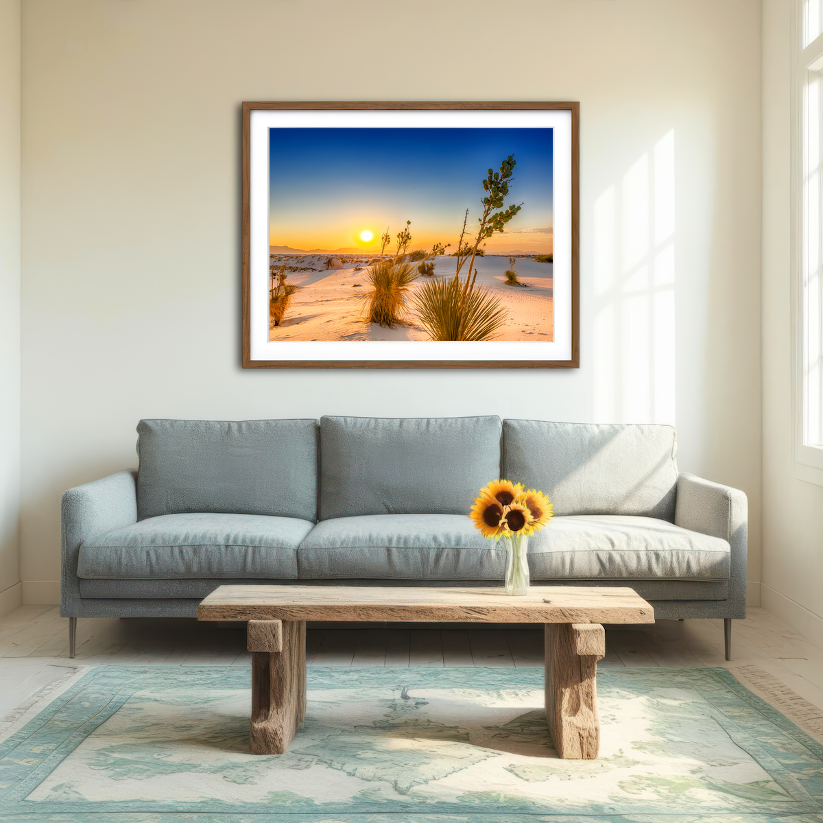 White Sands Sunset Wall Art