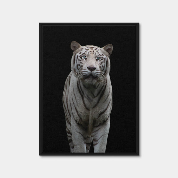 White Tiger Wall Art — Framed Canvas Format preview
