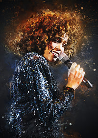 Whitney Houston Painting Wall Art