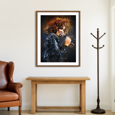AUTO-MOCKUP ROOM | Whitney Houston Painting Wall Art