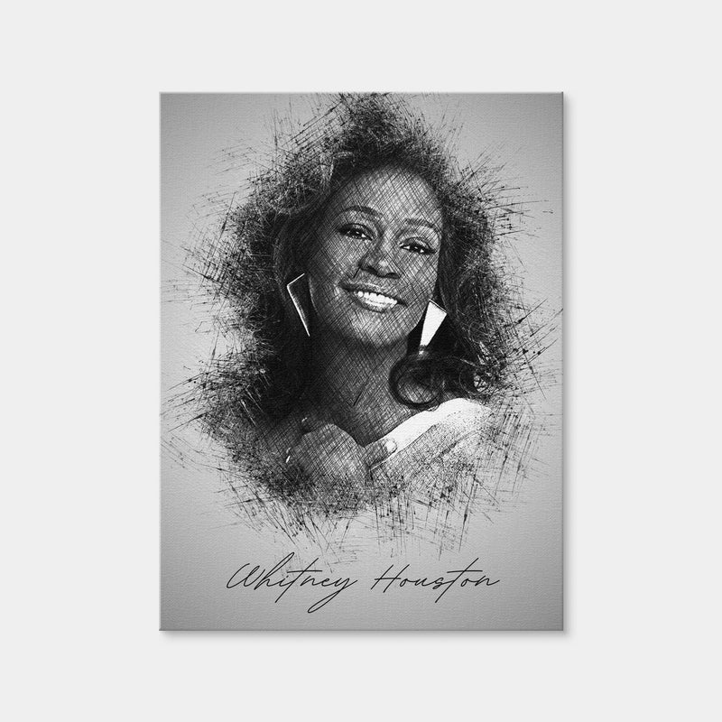 AUTO-MOCKUP WHITE | Whitney Houston | 1 Piece | Gallery Wrap | group=3x4
