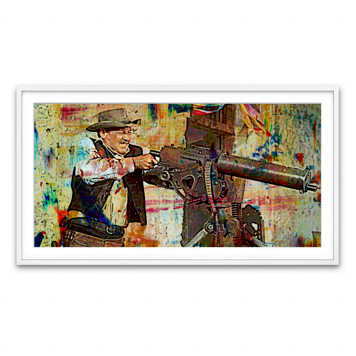 Framed Print 2x1 White