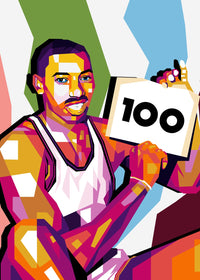 Wilt Chamberlain 100 Wall Art