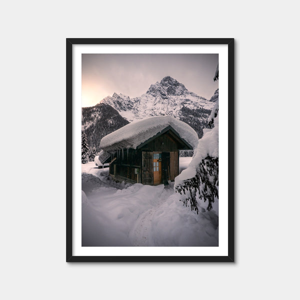 Winter Cabin Wall Art — Framed Print Format preview