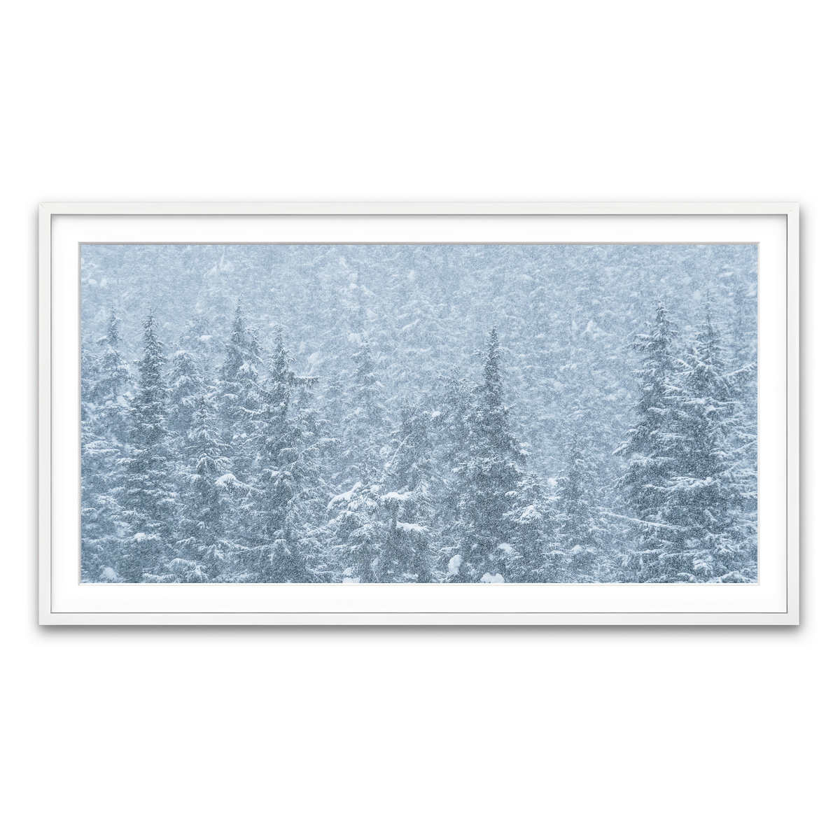 Framed Print 2x1 White
