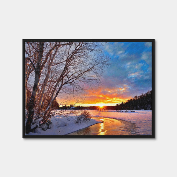 Winter Twilight Wall Art — Framed Canvas Format preview