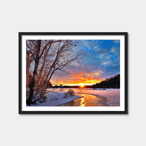 Winter Twilight Wall Art — Framed Print Format preview
