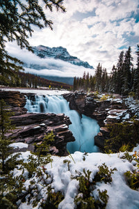 Wintry Waterfall Wall Art