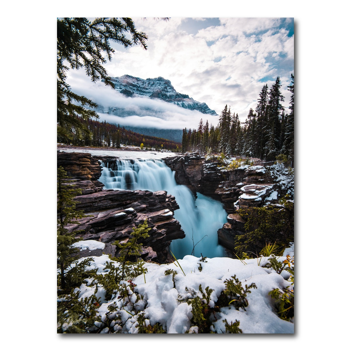AUTO-MOCKUP WHITE | Wintry Waterfall | 1 Piece | Gallery Wrap Canvas | group=3x4