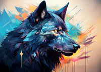 Wolf Abstract Painting Wall Art