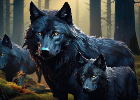 Wolf Family Wall Art