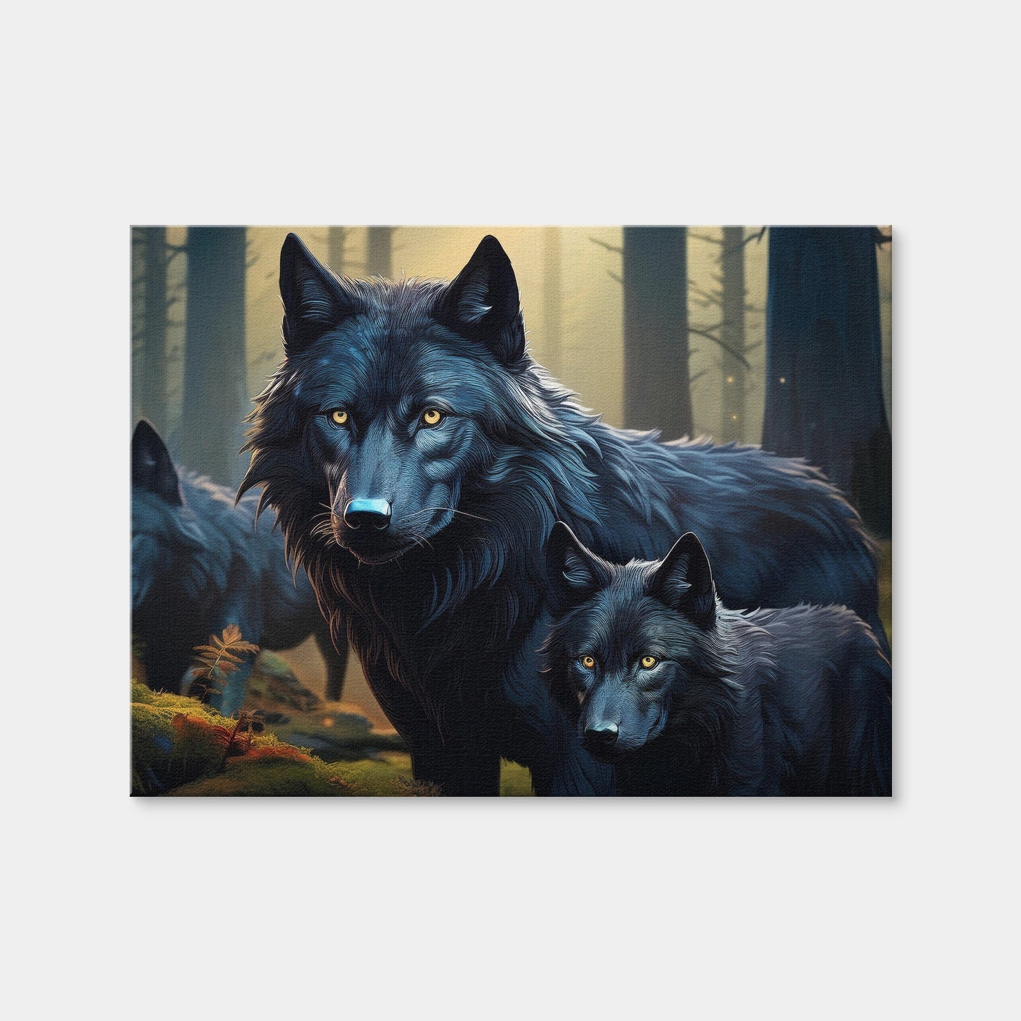 AUTO-MOCKUP WHITE | Wolf Family | 1 Piece | Gallery Wrap Canvas | group=4x3