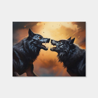 AUTO-MOCKUP WHITE | Wolf Fight | 1 Piece | Gallery Wrap | group=4x3