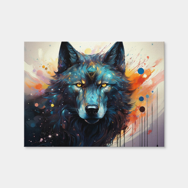 AUTO-MOCKUP WHITE | Wolf Painting | 1 Piece | Gallery Wrap Canvas | group=4x3