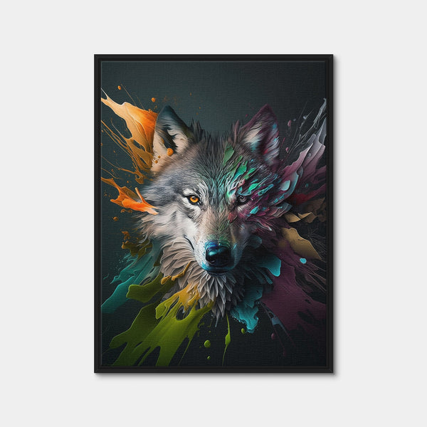 Wolf Portrait Wall Art — Framed Canvas Format preview
