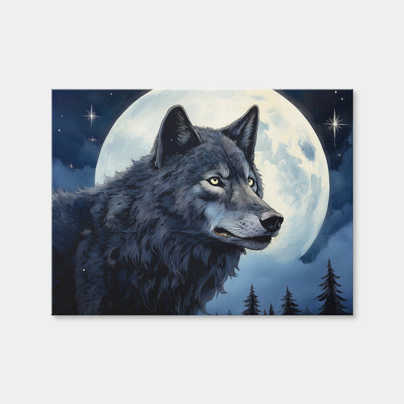 AUTO-MOCKUP WHITE | Wolf in the Moonlight | 1 Piece | Gallery Wrap | group=4x3