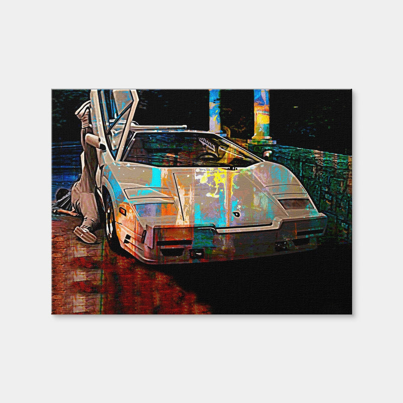 AUTO-MOCKUP WHITE | Wolf of Wall Street Lamborghini | 1 Piece | Gallery Wrap Canvas | group=4x3