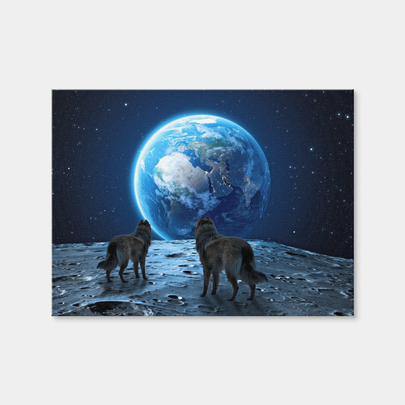 AUTO-MOCKUP WHITE | Wolves on the Moon | 1 Piece | Gallery Wrap | group=4x3