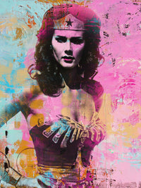 Wonder Woman Circles Wall Art