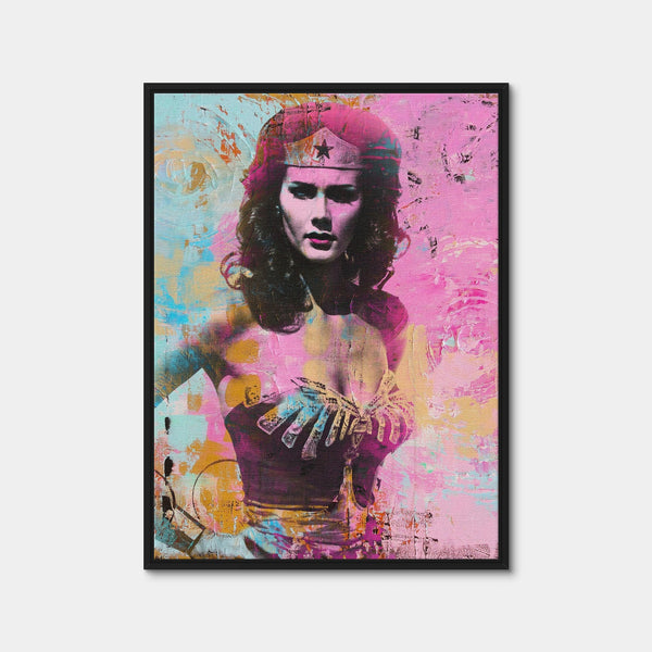 Wonder Woman Circles Wall Art — Framed Canvas Format preview