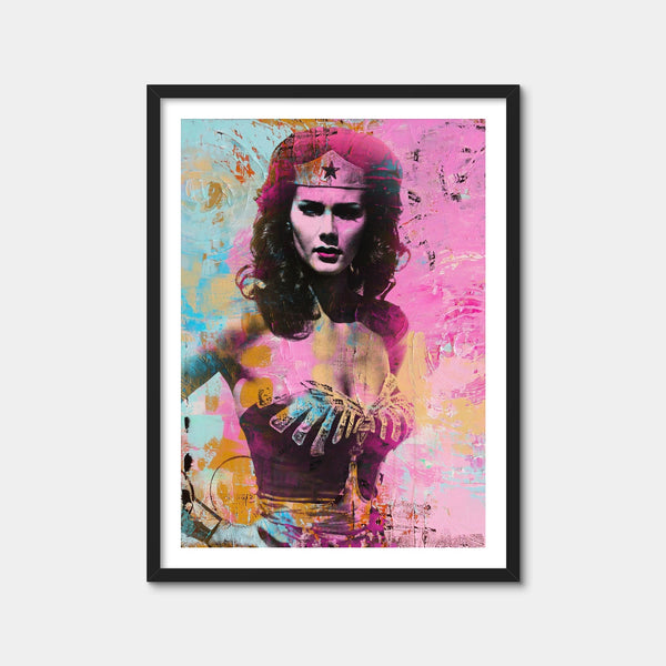 Wonder Woman Circles Wall Art — Framed Print Format preview