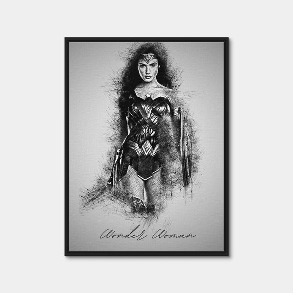 Wonder Woman Wall Art — Framed Canvas Format preview