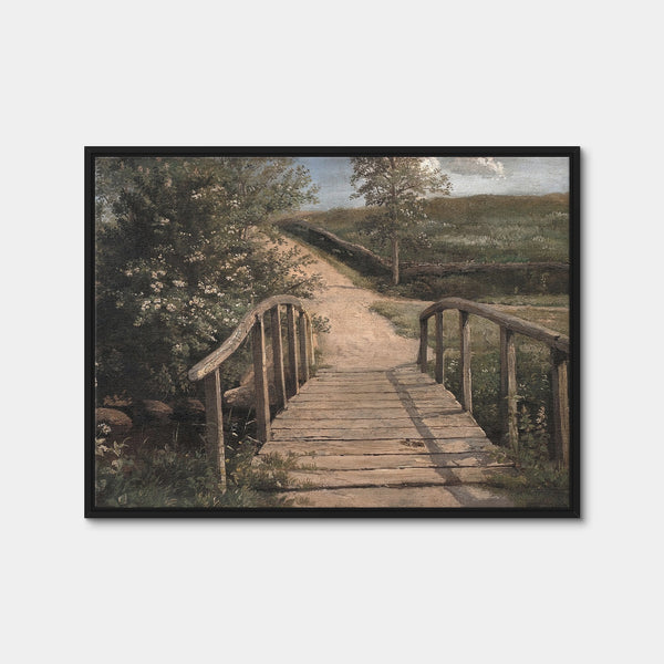 Wooden Bridge Wall Art — Framed Canvas Format preview