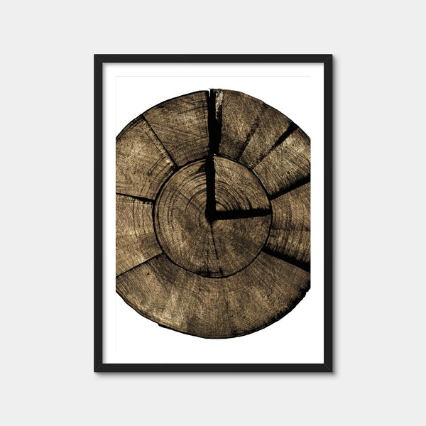 Wooden Clock Wall Art — Framed Print Format preview