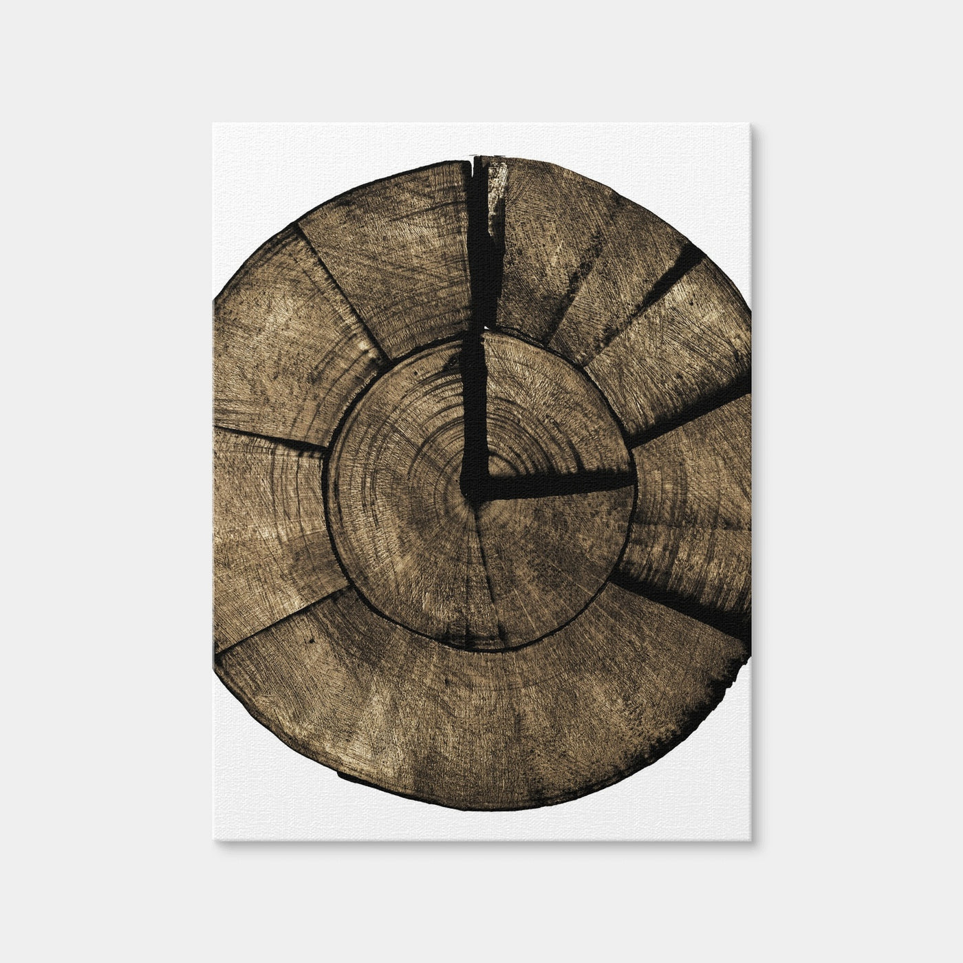AUTO-MOCKUP WHITE | Wooden Clock | 1 Piece | Gallery Wrap | group=3x4