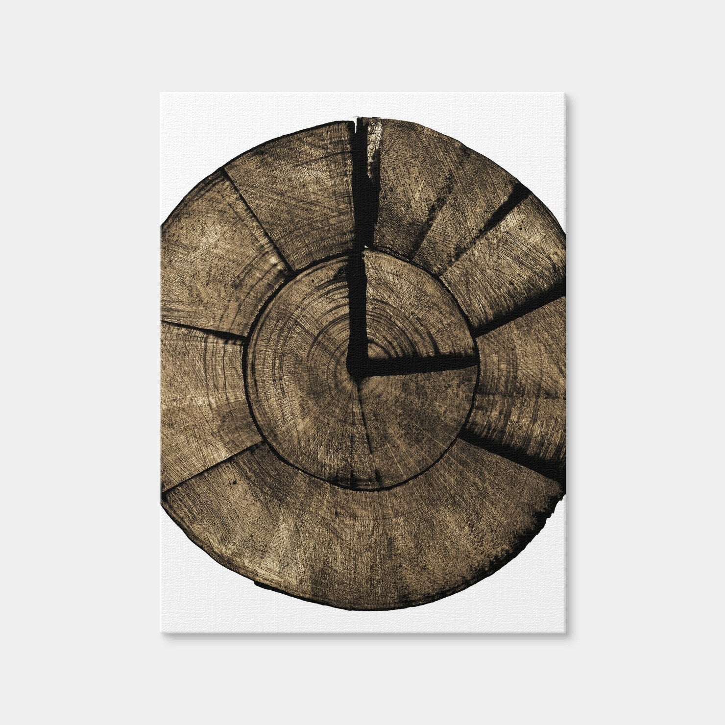 AUTO-MOCKUP WHITE | Wooden Clock | 1 Piece | Gallery Wrap | group=3x4