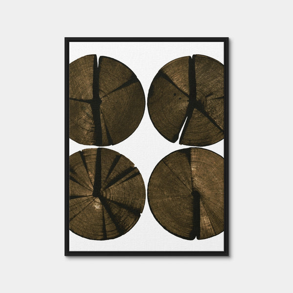 Wooden Rounds Wall Art — Framed Canvas Format preview