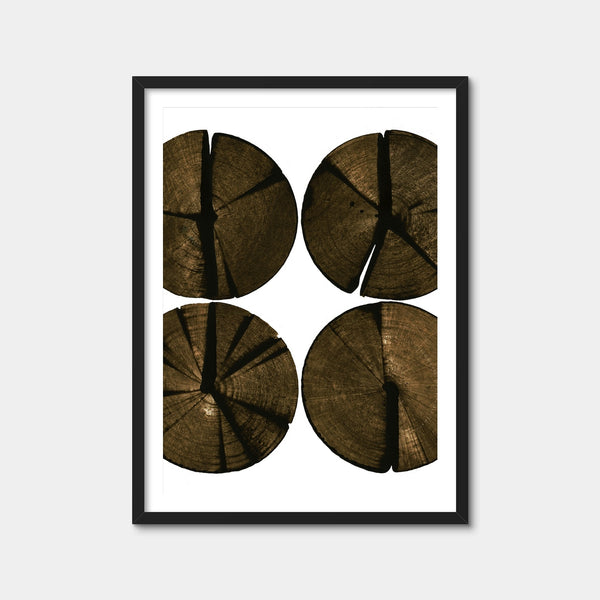 Wooden Rounds Wall Art — Framed Print Format preview