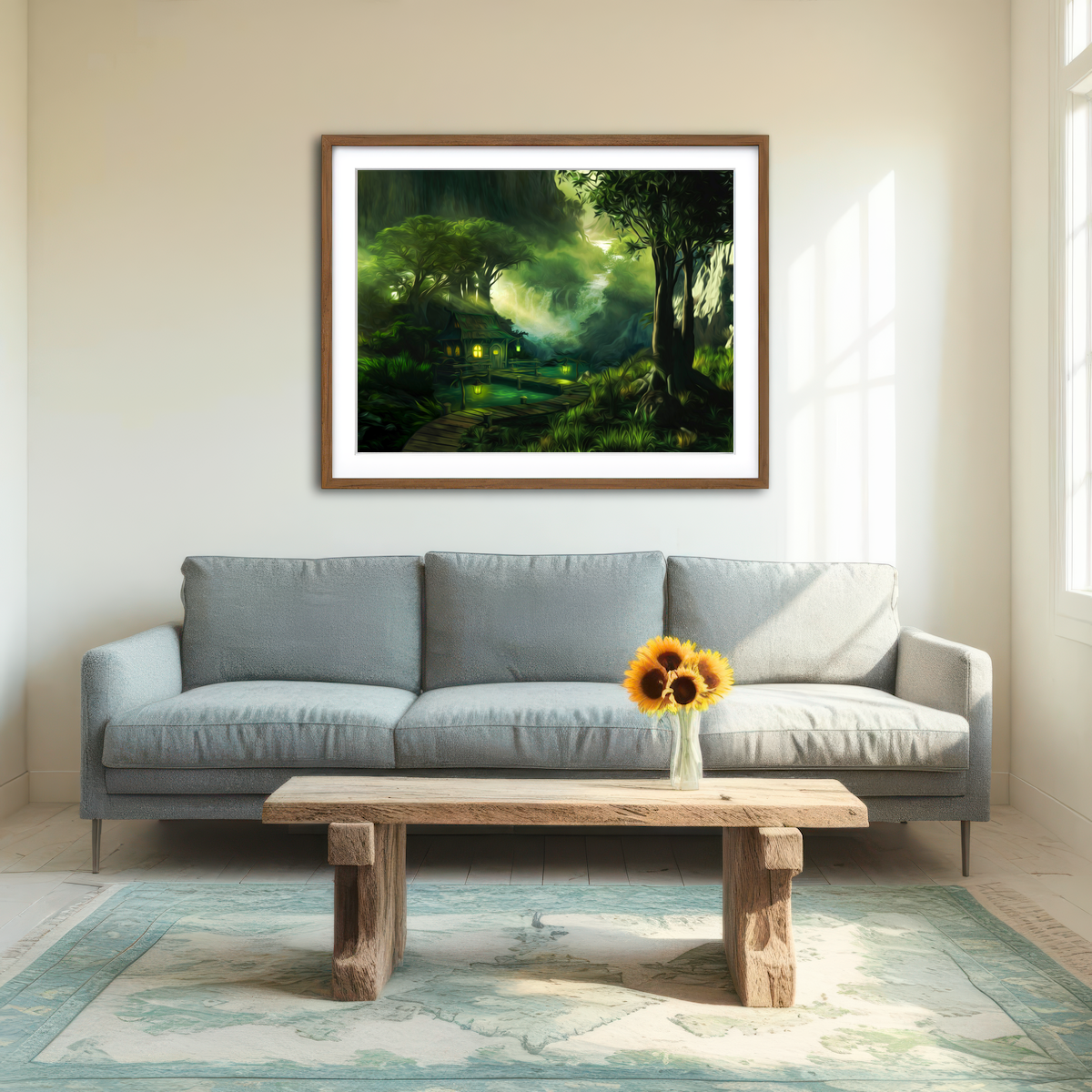 AUTO-MOCKUP ROOM | Woodland Cottage Wall Art