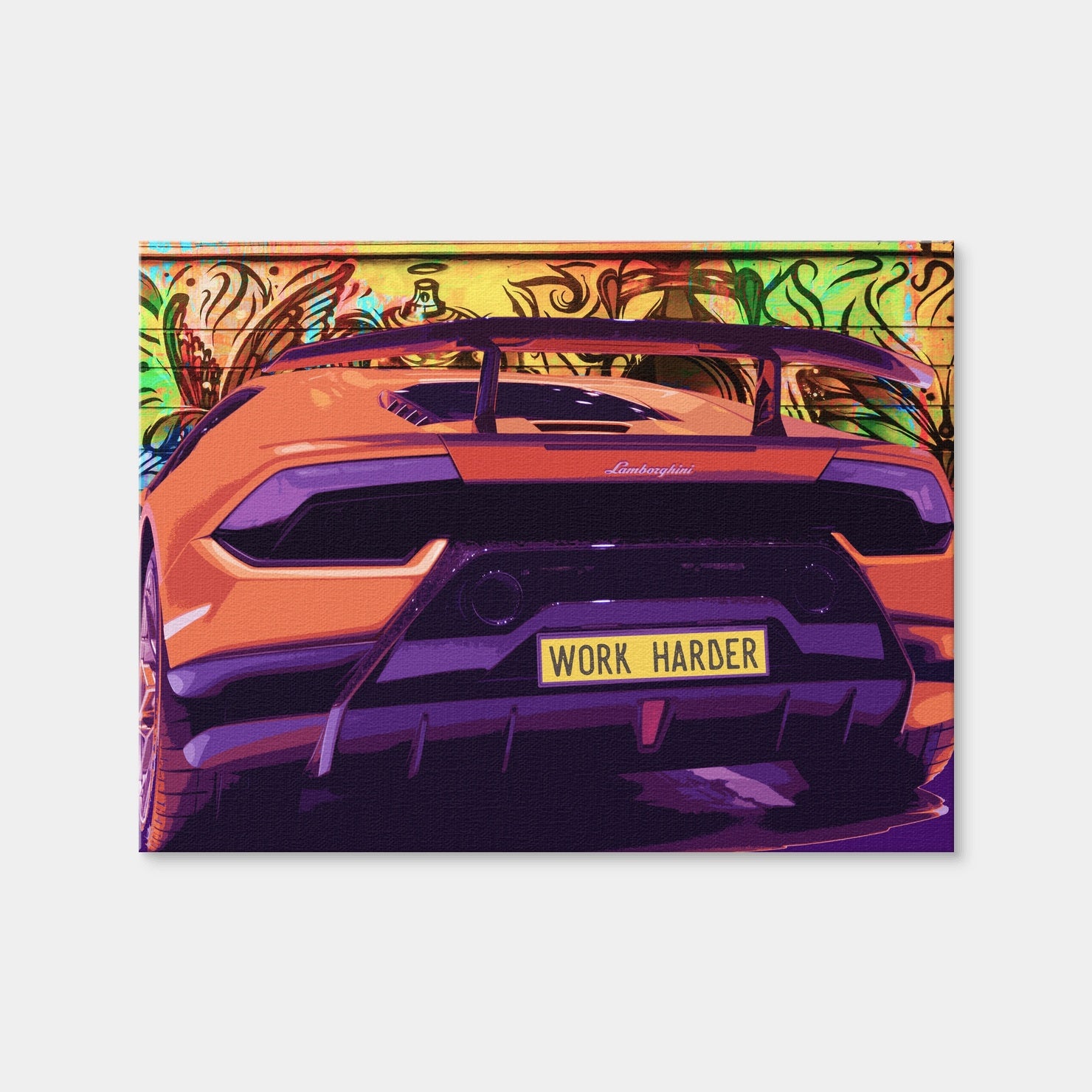 AUTO-MOCKUP WHITE | Work Harder | 1 Piece | Gallery Wrap Canvas | group=4x3