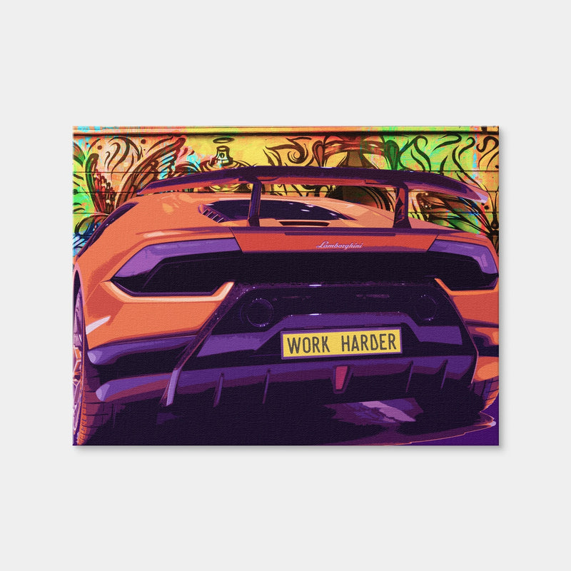 AUTO-MOCKUP WHITE | Work Harder | 1 Piece | Gallery Wrap Canvas | group=4x3