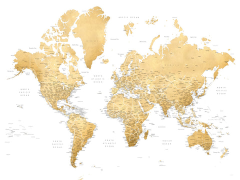World Map 10 Wall Art