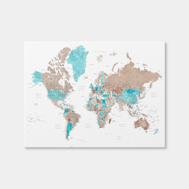 AUTO-MOCKUP WHITE | World Map 12 | 1 Piece | Gallery Wrap | group=4x3