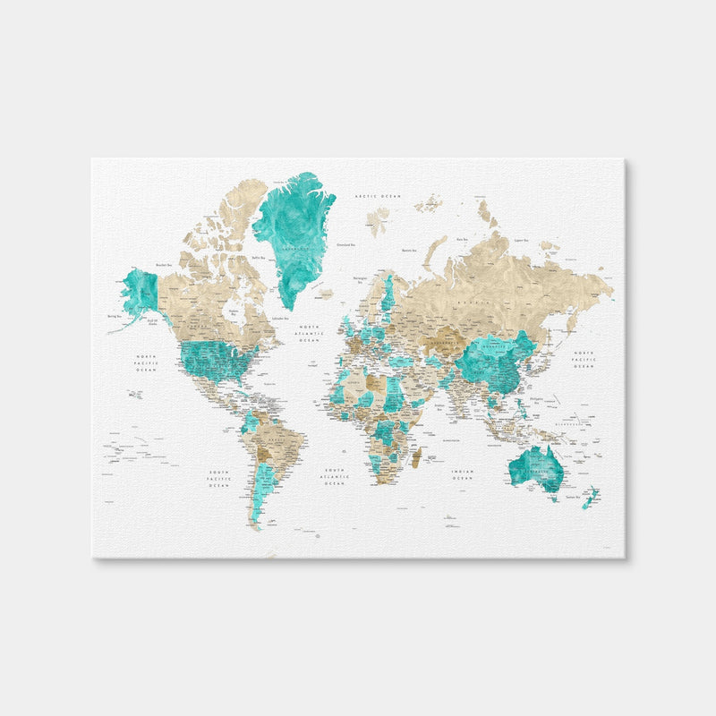 AUTO-MOCKUP WHITE | World Map 13 | 1 Piece | Gallery Wrap | group=4x3