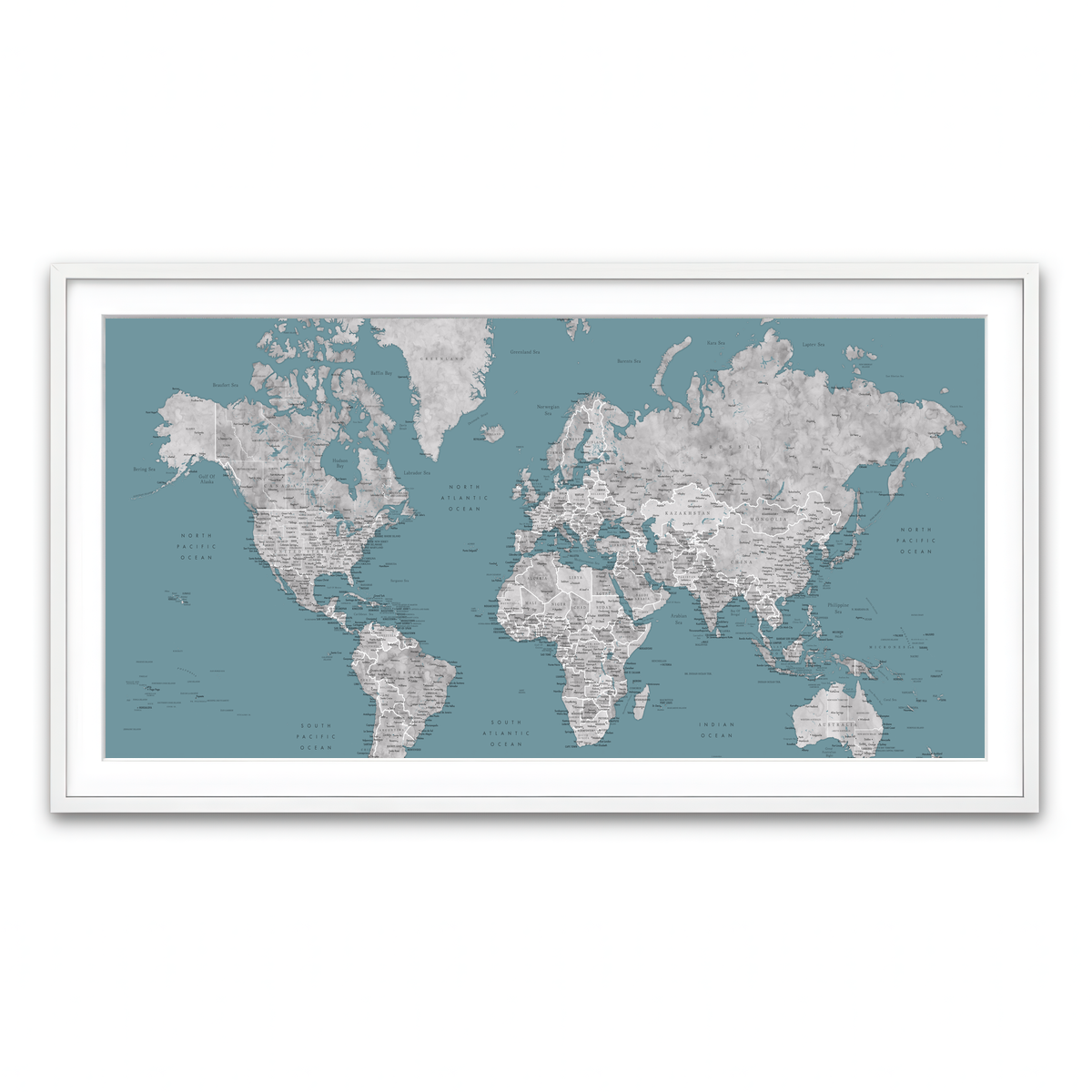 Framed Print 2x1 White