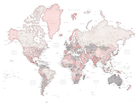 World Map 17 Wall Art