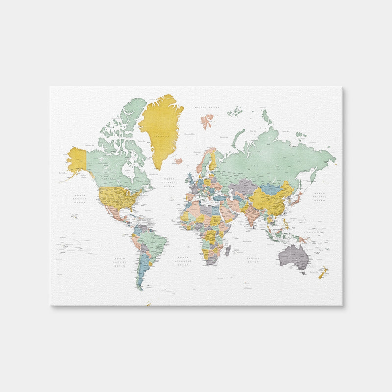 AUTO-MOCKUP WHITE | World Map 18 | 1 Piece | Gallery Wrap | group=4x3