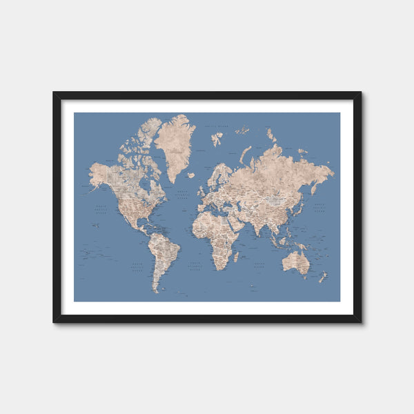 World Map 20 Wall Art — Framed Print Format preview