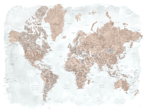 World Map 23 Wall Art