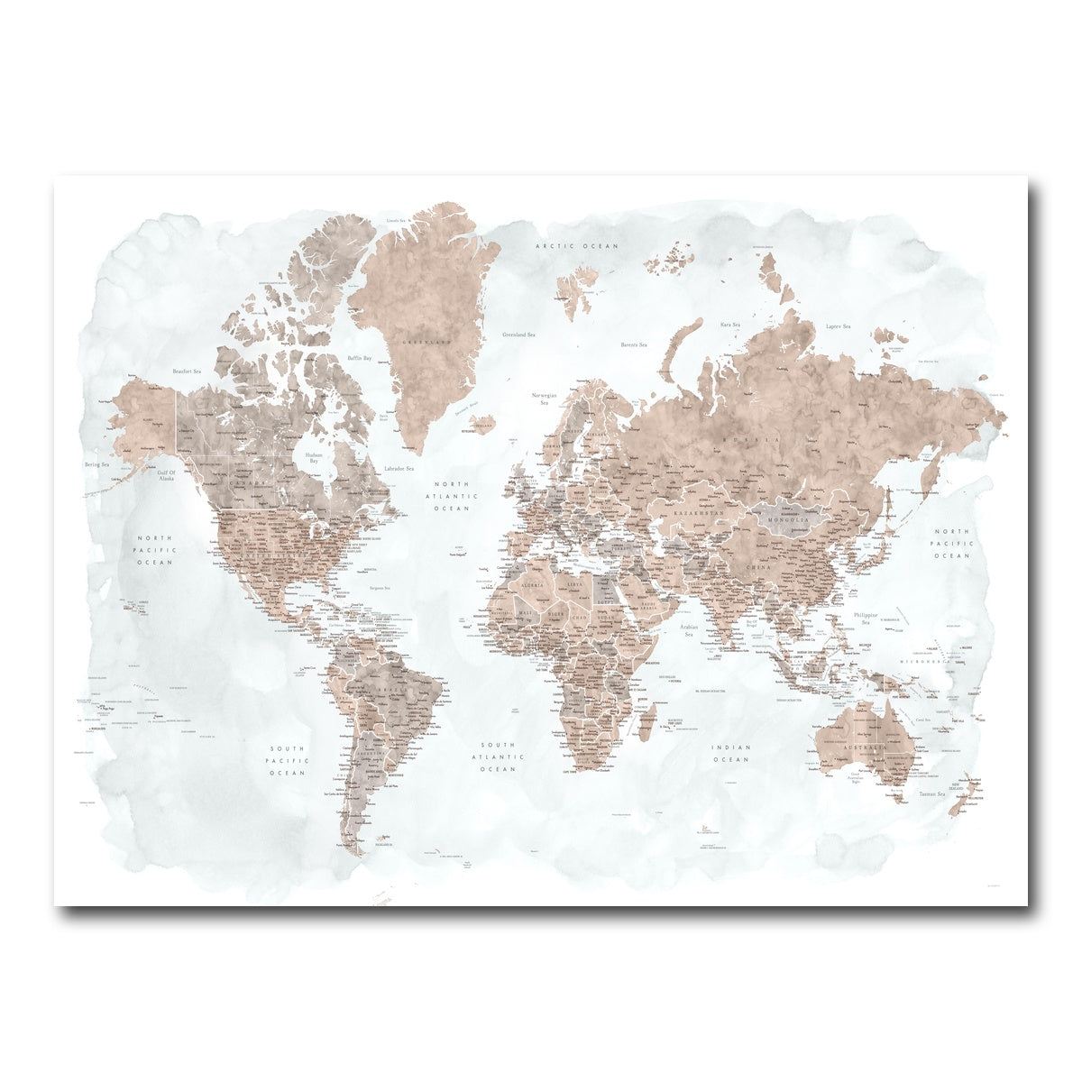 AUTO-MOCKUP WHITE | World Map 23 | 1 Piece | Gallery Wrap Canvas | group=4x3