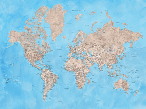 World Map 24 Wall Art