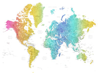 World Map 25 Wall Art